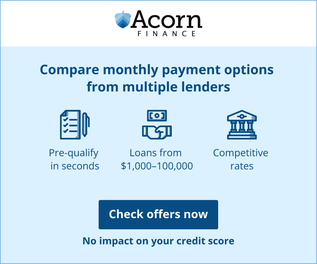 Acorn Finance — compare monthly payment options from multiple lenders